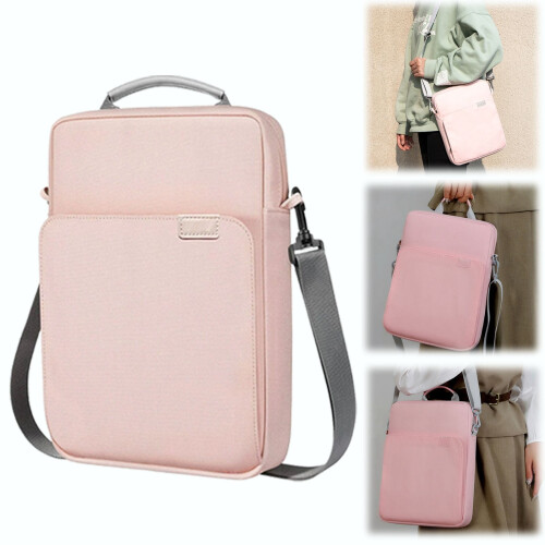 Τσάντα ώμου φοιτητικής χειρός crossbody ροζ, φορητή θήκη tablet 13,3 ιντσών, τσάντα ώμου 1