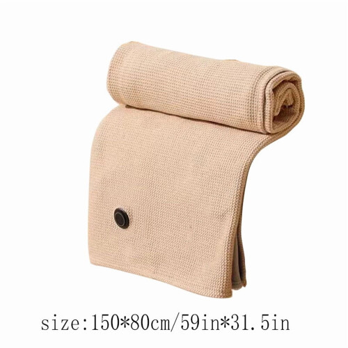 USB Heated Blanket Beige 2759 Inch Waffle Weave 2