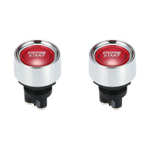 2X Engine Button Car 12V 24V Red Car Start Engine Button Light Button Start Ignition for Racing-Red