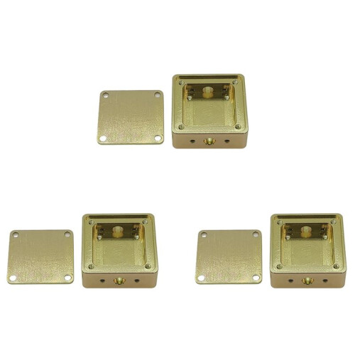 3X Carcaça de Alumínio Blindagem Caixa RF ÓXido Condutor Dourado Eletromagnético