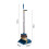 Set scopa e paletta in acciaio inox blu 3