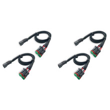 2X 2 Lead 2 In1 Deutsch Dual Outputs DT DTM Female Connector Socket Adapters for LED Fog Light LED Pod LED Light Bar