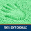 Chenille Bath Rug 36x24 in Mint Green with Rubber Backing 3