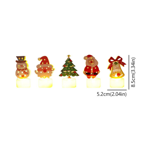 5 luzes de LED sem chama para decoração de Natal 1