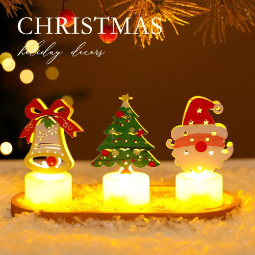 5 luzes de LED sem chama para decoração de Natal 2