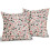 Conjunto de 2 capas de almofada vintage com estampa floral, 45x45cm (18x18 polegadas), em linho. 2