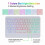 Gradient Case with RGB Keyboard and Mouse compatible with iPad 6th & 5th Generation 9.7'' 5
