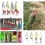 Angelköder-Set für Süßwasser, Köder-Set für Barsch, Forelle und Lachs, Angelzubehör, Tacklebox inklusive Blinker und Gummiköder 5