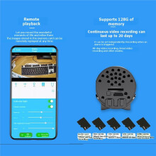 Cámara WiFi 1080P HD, Módulo de Cámara de Vigilancia de Seguridad Inteligente con Detección de Movimiento y Monitoreo Remoto, Cámara de Seguridad