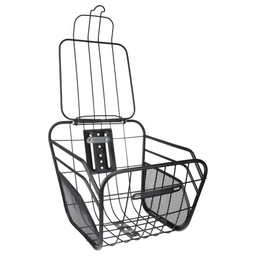 Steel Wire Rectangular Bike Front Basket Flip-Over Design Daily 1Set 2