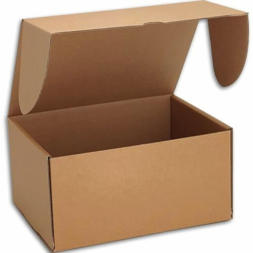 Caixas de envio pequenas, marrom, de papelão ondulado, 20x15x10 cm (8x6x4 polegadas), pacote com 25 unidades. 1