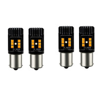 4 Pcs Yellow 1156 BA15S P21W 12SMD 3030 LEDs Signal Bulbs for Replacement of Signal, Turn, Reverse, Brake, Parking