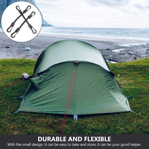 5 Pcs Poles Elastic String Hook Double-headed Cords Camping Ropes 1