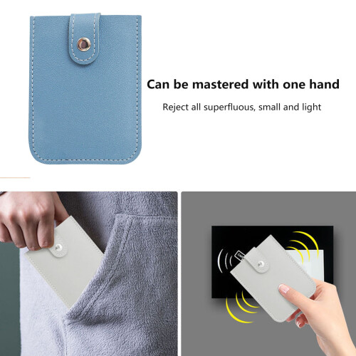 Θήκη κάρτας RFID, πορτοφόλι με 6 θήκες για γυναίκες, λεπτό πορτοφόλι από ψεύτικο 2