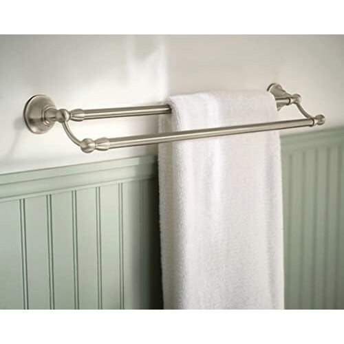 Sage Collection Brushed Nickel 24" Double Towel Bar 1