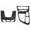 2 Pcs Car Accessories: 1 Pcs Front Reading Light Panel Cover & 1 Set Car Chrome Center Console Gear Shift Frame Cover 1