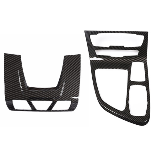 2 Pcs Car Accessories: 1 Pcs Front Reading Light Panel Cover & 1 Set Car Chrome Center Console Gear Shift Frame Cover