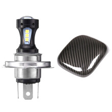 1 Pcs H4 Motorcycle 3030 LED Hi-Lo Headlight & 1 Pcs Car Center Console Armrest Mouse Shell Trim Cover