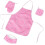 Wunderschöne Kochschürze für Mädchen, rosa, Kindergröße 6