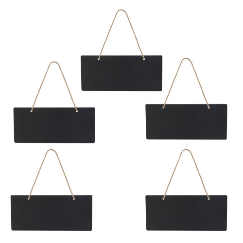 10Pièces Ardoises Noires Miniatures À Suspendre Pour Notes Et Décor