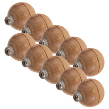 30Pcs Wood File Handles with Metal Attachment Comfortable Outdoor Grip
