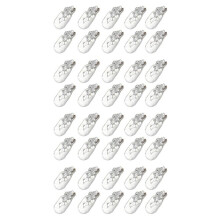 Car T10 12V 5W 168 194 W5W Halogen Light Bulb Instrument Cluster Gauge Dash Lamp Reading Lights , 40 Pack Warm White