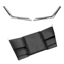 3 Pcs Car Accessories: 2 Pcs Front Mesh Grille Grill Light Cover Trim & 1 Pcs Car Center Console Storage Box