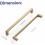 Poignées de meuble couleur bronze champagne, carrées, lot de 5 3