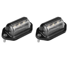 2X LED License Plate Light Waterproof License Plate Tail Light for Trailers, RV, Trucks, Boats