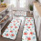 Conjunto de tapetes de cozinha florais 17x30, 17x47 e 17x59 polegadas 2