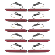 10X LED Bumper Reflector Bright Red Lens Brake Lights for Camry 2006-2014