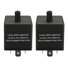 2X 12V 3 Broches LED Clignotant de Voiture RéGlable Relais Flash pour Clignotant Indicateur de LumièRe