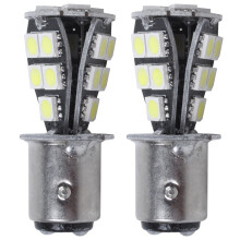 2X 1157 P21W BAY15D 5050 18 SMD LED Tail Brake Stop Light Bulb White