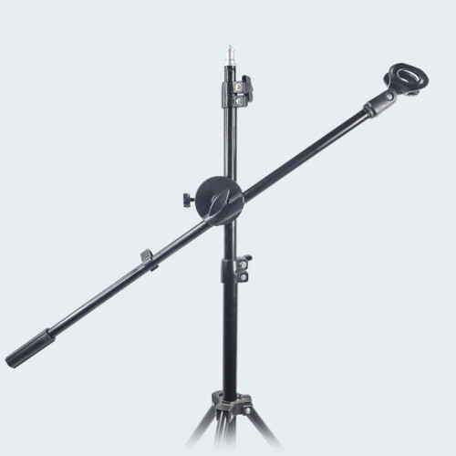 Black telescopic boom pole for microphone stands 1.2m 1