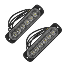 2X 12V-24V 6LED Light Flash Emergency Car Vehicle Warning Strobe Flashing White