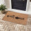 Pumpkin Fall Door Mat Brown White Stripe 18x30 Inch 6