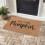 Pumpkin Fall Door Mat Brown White Stripe 18x30 Inch 7