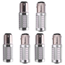 6Pcs Red 1157 P21/5W Bay15D Super Bright 33 Smd 5630 5730 Led Auto Brake Lights 21/5W Daytime Running Light Stop Bulbs