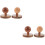 Juego de 2 percheros independientes con ganchos de madera con forma de seta. 8