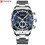 CURREN8355Πολυτελές Ανδρικό Ρολόι Quartz, Αδιάβροχο 3ATM, Φωτεινό, Χρονογράφο, 24ωρο & 2