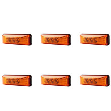 6X 3 LED 3.9Inch Car Truck Side Light Tail Rear Lamps Indicator 10-24V for Trailer Rv Boat Lorry