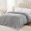 Fleece deken, kingsize (90 x 104 inch), lichtgrijs 2