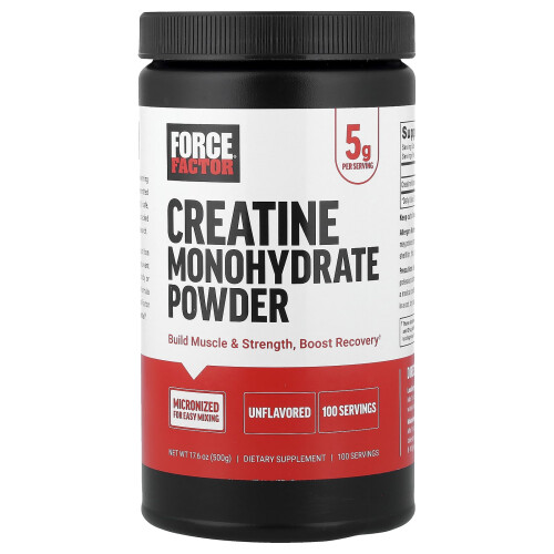 Force Factor, Creatine Monohydrat Powder, Usmaglet, 17,6 oz (500 g)
