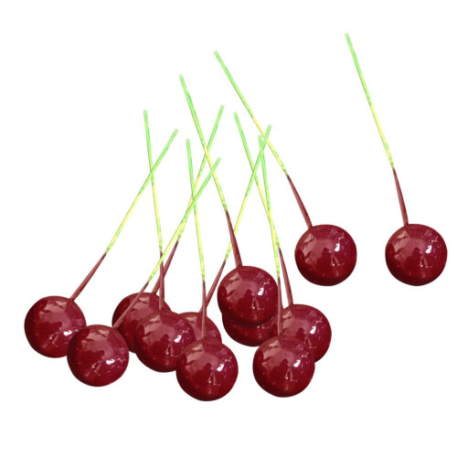 100 cerises rouges décoratives pour sapin de Noël 2