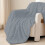 Raschel Fleece Blanket Thermal Double-Layer Dark Gray 2