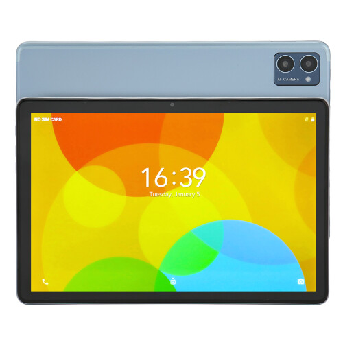 Long Battery Life Tablet With HD Display, Wireless Projection Android Device Octa Core CPU Split Screen Function Dual Stereo Speakers FHD IPS Touch 1