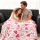Valentine's Day Red Heart Flannel Throw Blanket 5