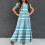 Mikilon Mädchen Freizeitkleid mit Karomuster, Maxikleid, Kurzarm, Größe 6-12 5