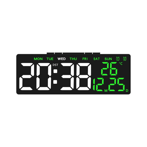 LED Digital Alarm Clock with Date, Temperature & DST | AC 1