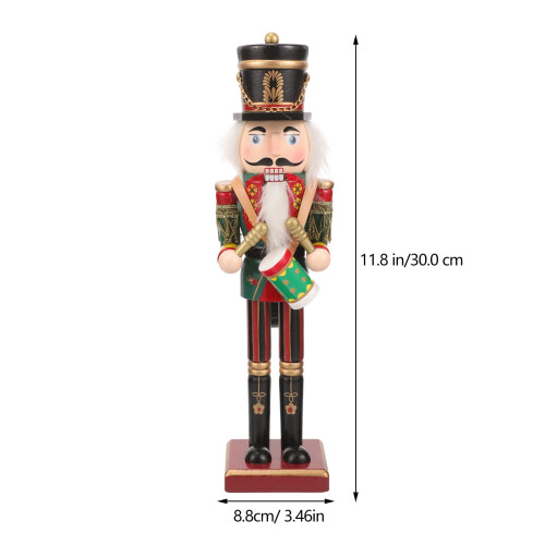 Quebra-nozes de madeira, enfeite de Natal, 30 cm 1